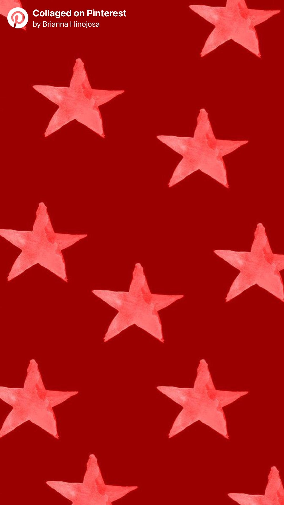 Textured pink stars on a cherry red background